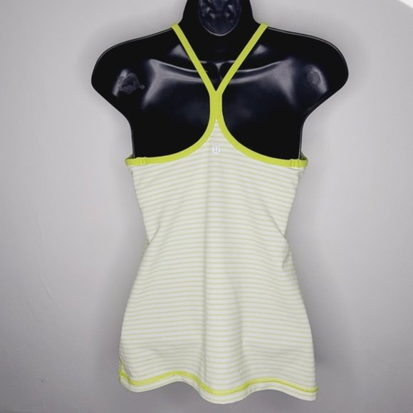 Lululemon Power Y Tank - Lime Stripe - Picture 5 of 7